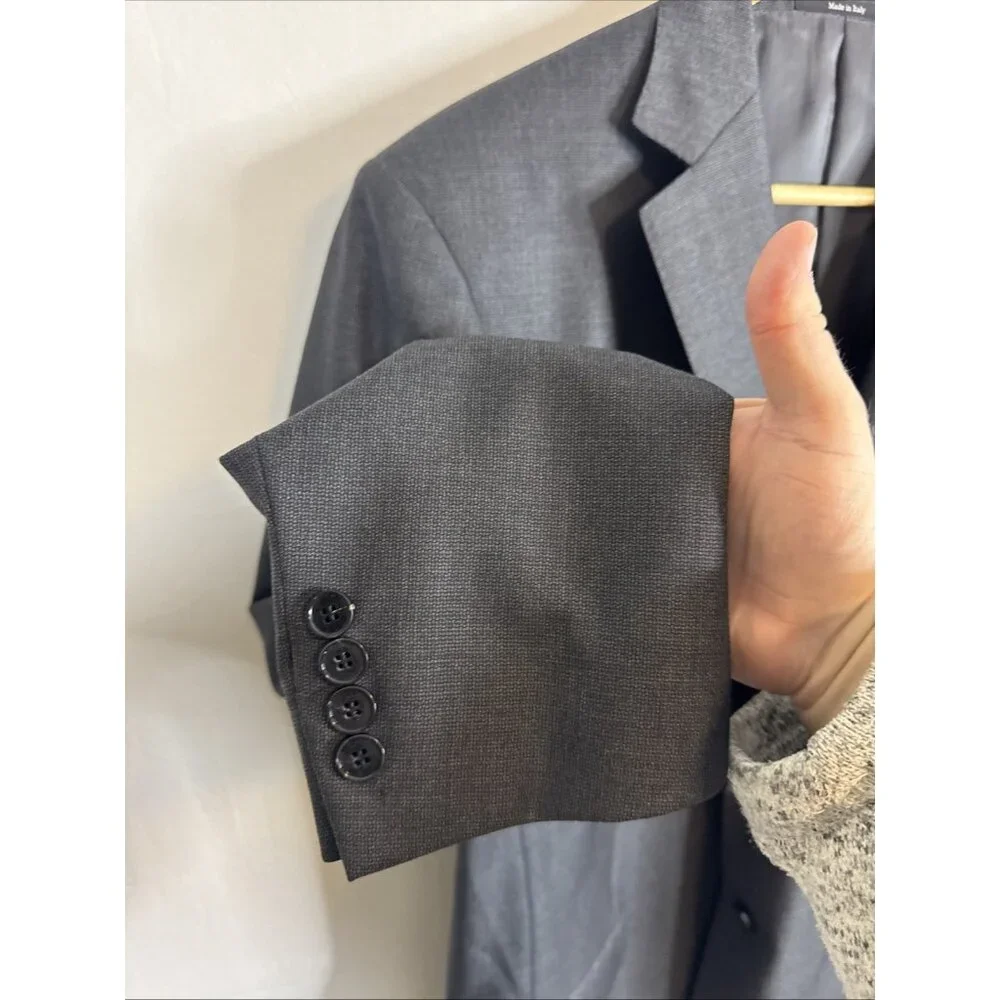 Ermenegildo Zegna Traveller Micronsphere‎ Wool Gray Blazer Sport Coat Italy 42R